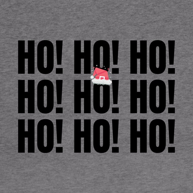 HO! HO! HO! santa bold typography christmas design by huyammina